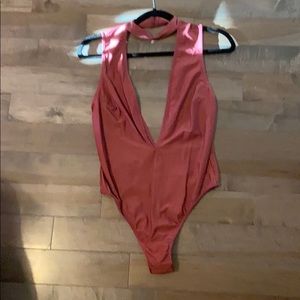 NWT LARGE HALTER PLUNGE TEDDY VICTORIAS SECRET